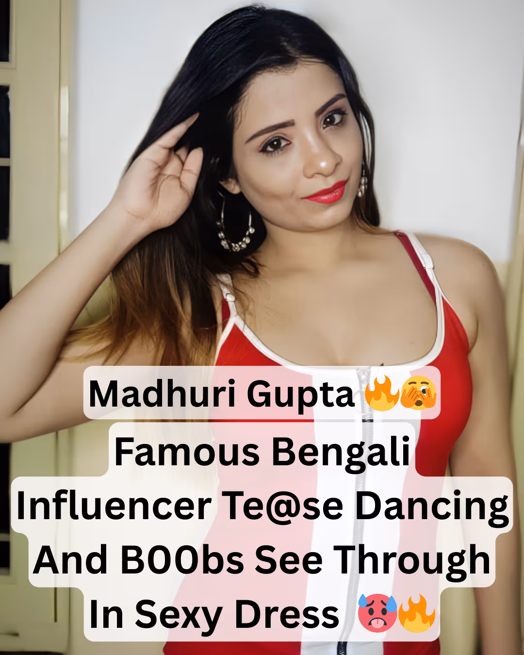 Famous Bengali Influencer Madhuri Gupta Teasing And Dancing In Sexy Dress And Boobs Display With Horny Moves