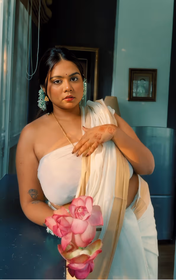 Famous Bengali Influencer Oasi Das Leaked Nude Saree Tease Showing Huge Boobs
