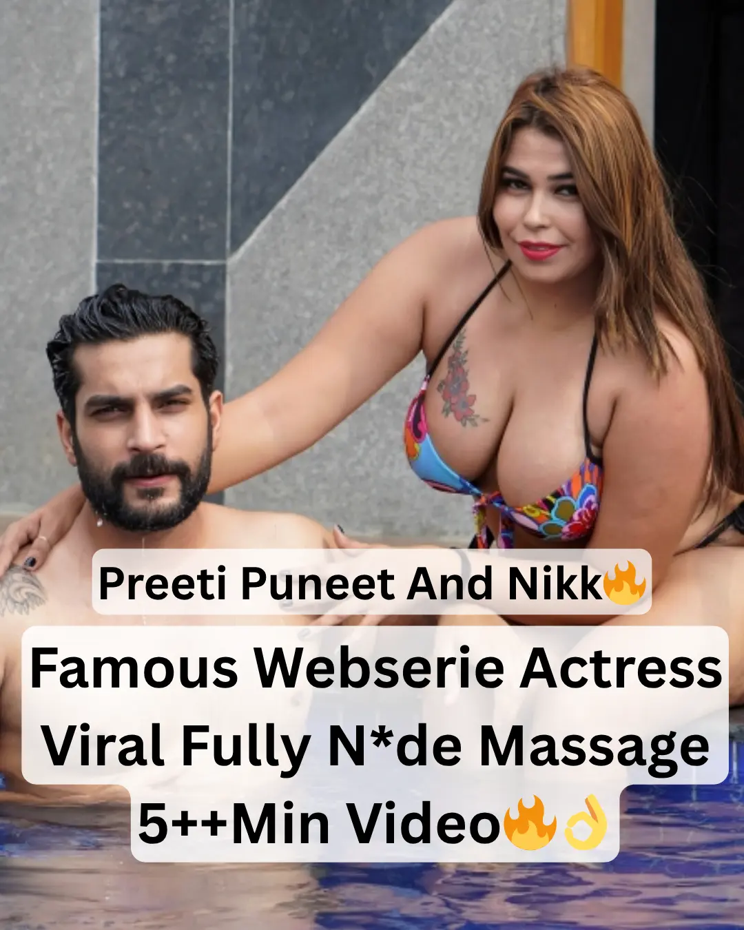 Famous Webseries Actress Preeti Puneet While Sleeping Her Boyfriend Give A Hard Tits Massage To Her And Applying Oil On Her Tits