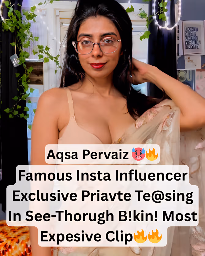 Famous Sexy Instagram Influencer Aqsa Pervaiz Teasing In White See Through Bikini And Shows Her Nipples Private Clip
