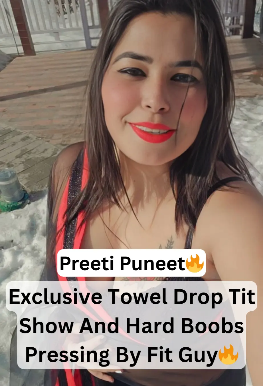 Superhot Chubby Webseries Actress and Model Preeti Puneet Towel Drop Tit Show In Bathroom With Fit Guy Fully Nude