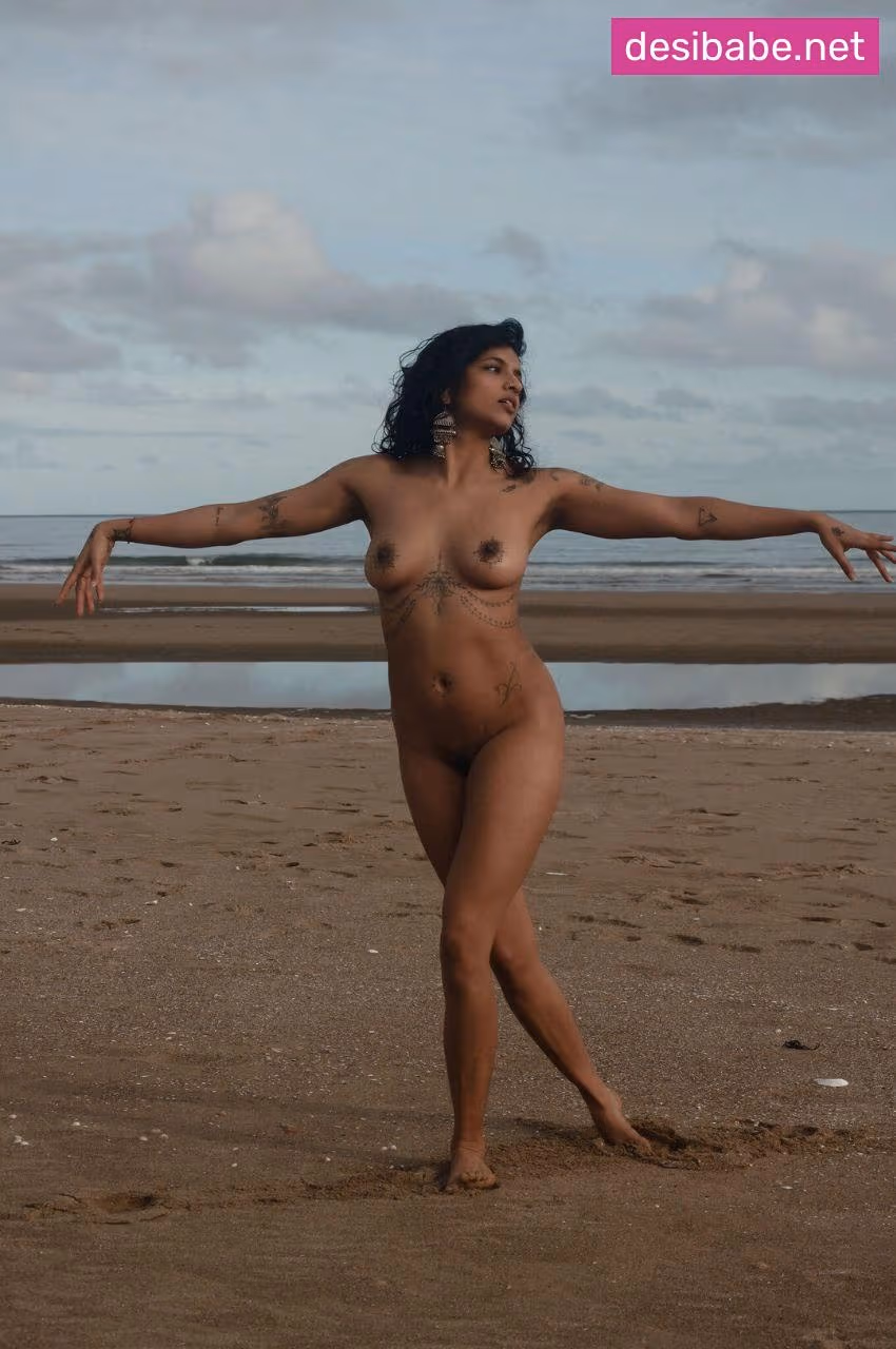 Image of Stunning Model Hairy Pussy Tattooed Body Full Nude Hottest Outdoor Photoshoot