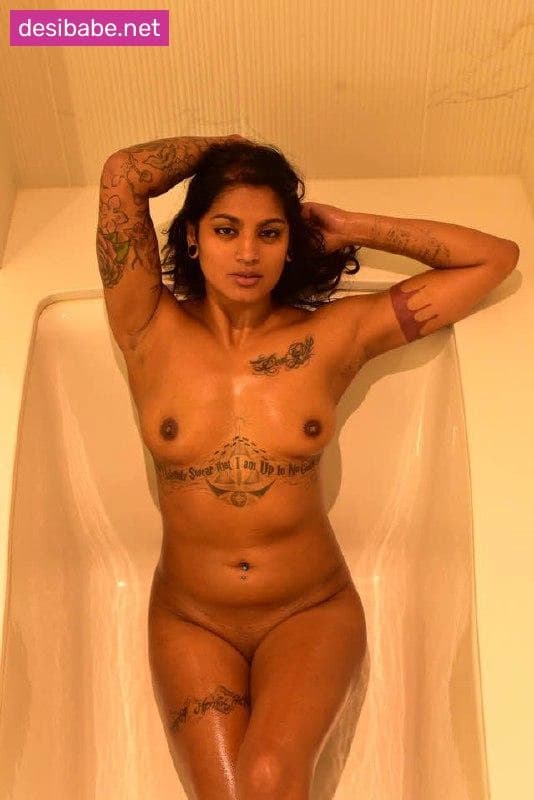 Image of Desi Model Shows Her Nude Tattoed Body And Pussy In Hottest Photoshoot