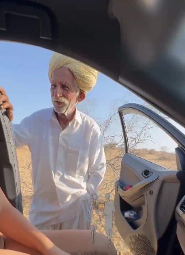 Viral Rajasthani Old Man Most Demanding Video Pressing Boobs On Road And Teasing Full Nude
