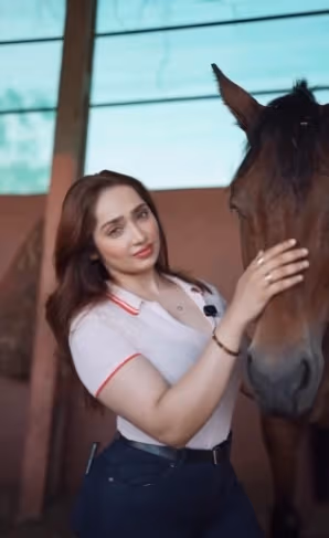 Aditi Mistry Showing Deep Cleavage & Big Ass in Red Monokini with Slight Nip Slip on Live ~ App Content ~ 5 Clips